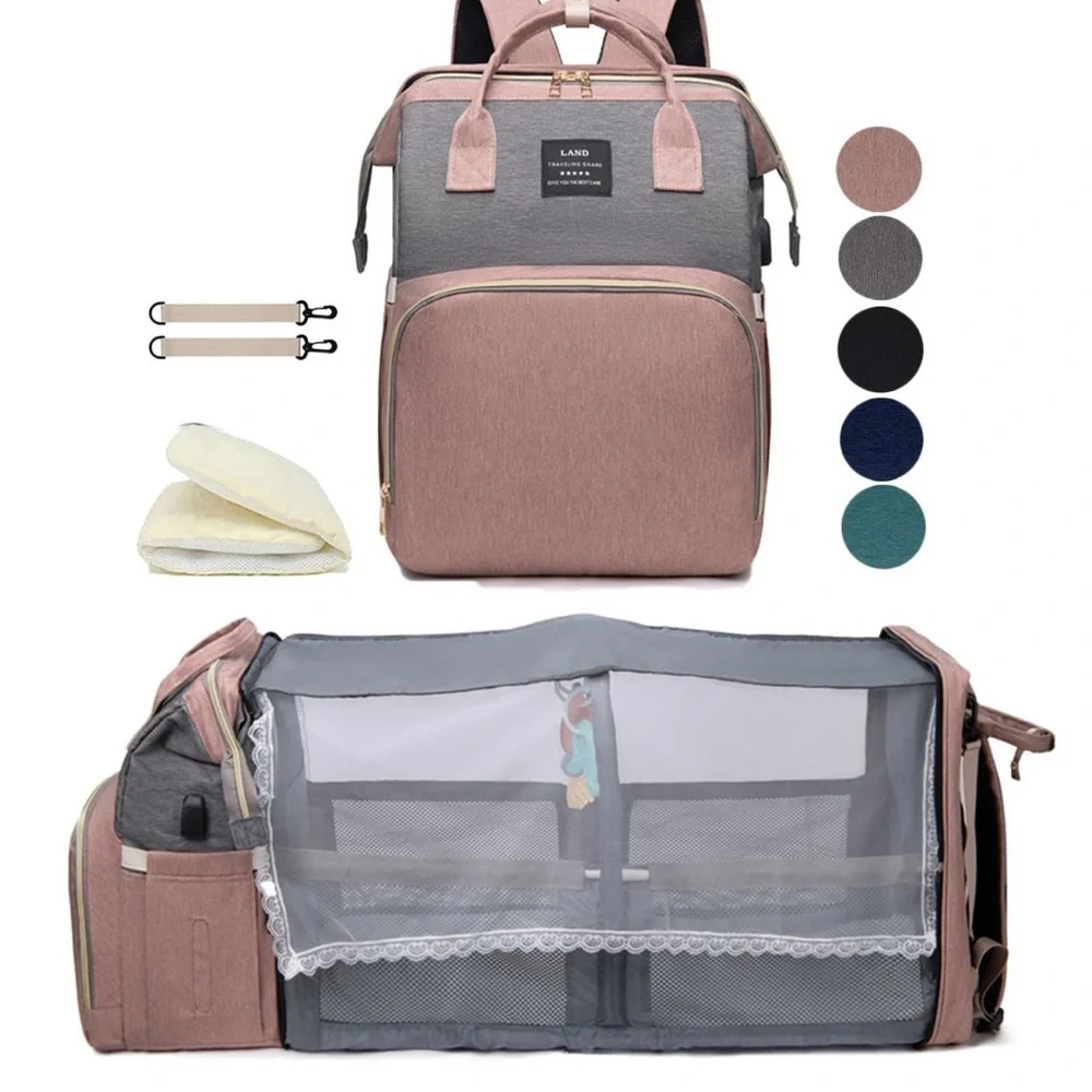NWOT‎ Multi-Function Travel Diaper Bag / Changing Station / Privacy Sleep